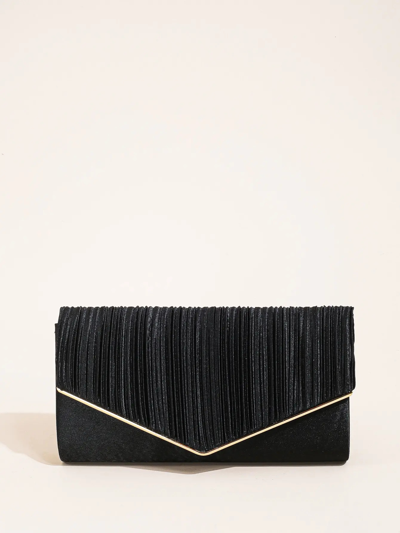 Elegant Pleated Evening Bag Solid Color Textured Envelope Dinner Bag Perfect Clutch For Party Wedding And Banquet 250809