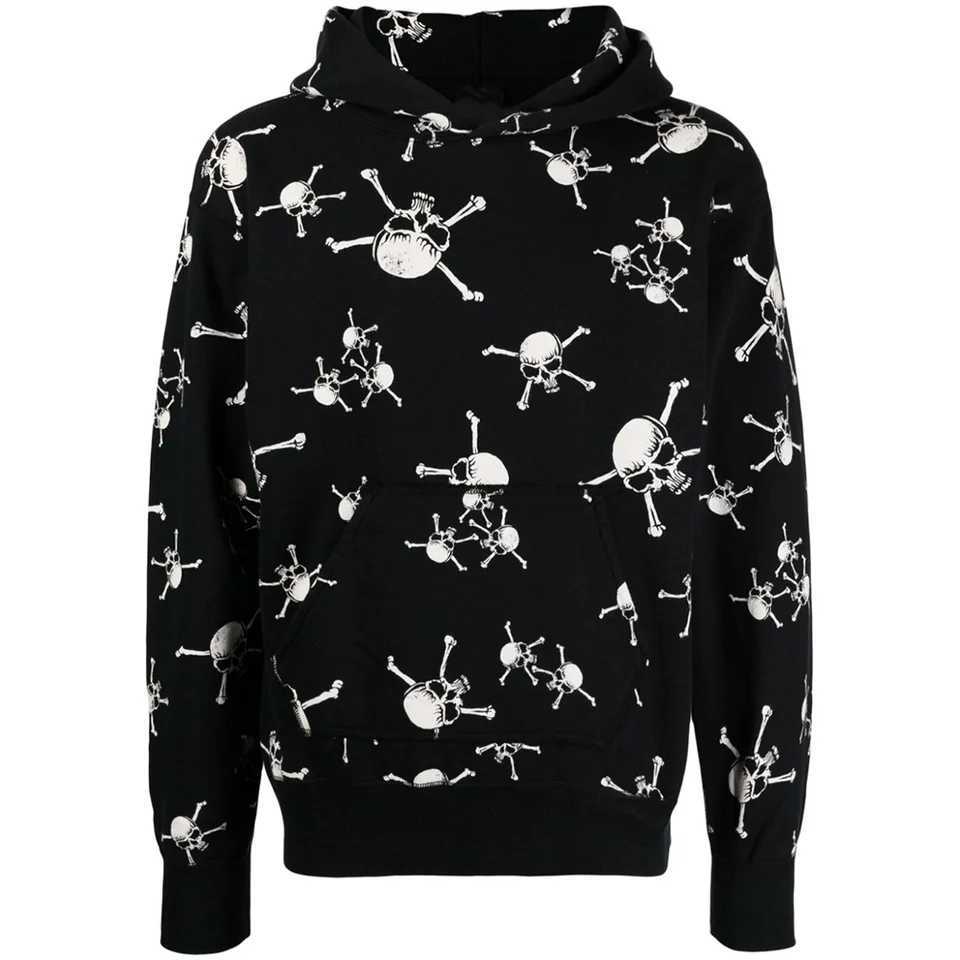 Mens Hoodies Skull Print Y2K Fashion Trend Sweatshirts Fall Winter Long Sleeve Streetwear Comfortable Breathable Men Clothing X250812