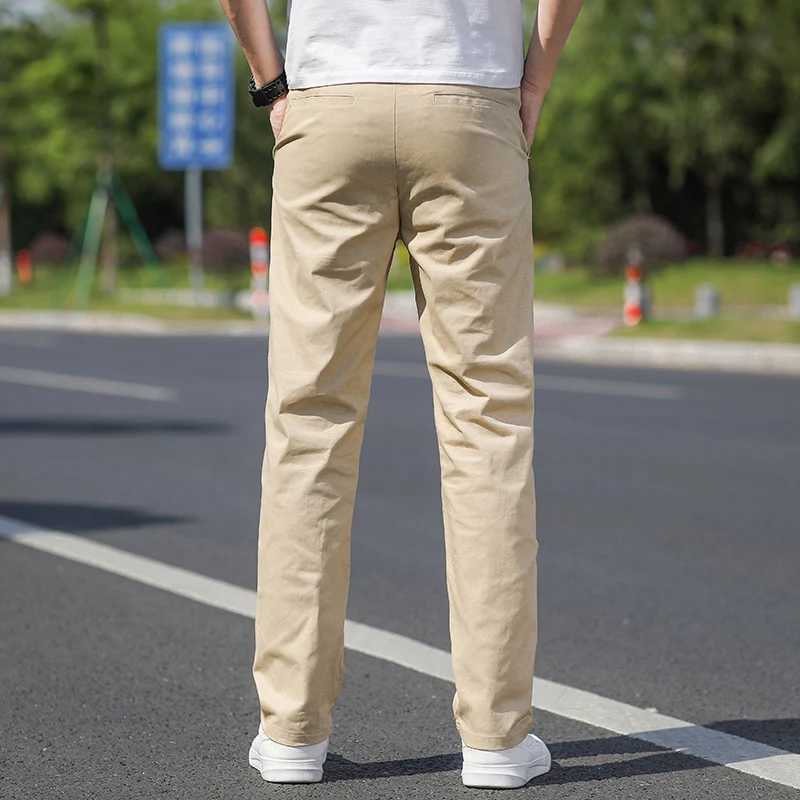 Spring and Summer Mens Stretch Comfort Casual Pants Korean Fashion Trousers Business Straight Loose Ventilate Branded Pants W250812