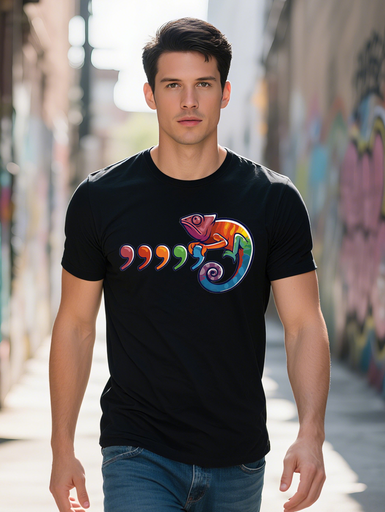 Men Retro s Chameleon Graphic T Shirt Pure Cotton Short Sleeve Soft Breathable Casual Comfort Fit Vibrant