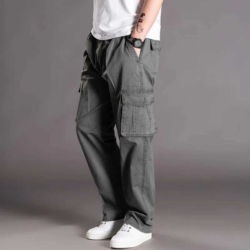 Big Size 6xl 12xl 13xl 170kg Large Size Summer Men Cargo Pants Cotton Pocket Loose Army Green Casual Safari Style Pants 68 70 74 X250812