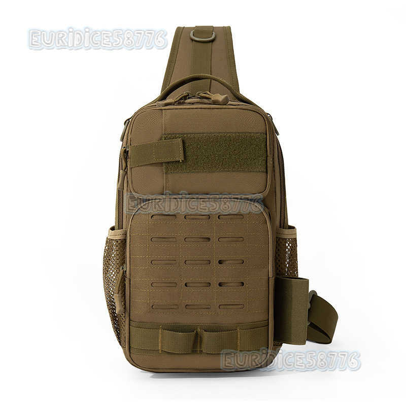 New Laser Cut Shoulder Bag Outdoor Travel Crossbody Bag Sports Cycling Small Bag Multifunctional Tactical Slingshot Bag H250811