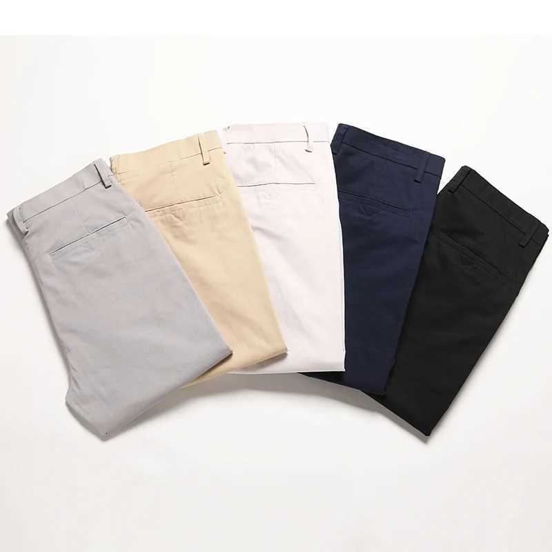Spring and Summer Mens Stretch Comfort Casual Pants Korean Fashion Trousers Business Straight Loose Ventilate Branded Pants W250812