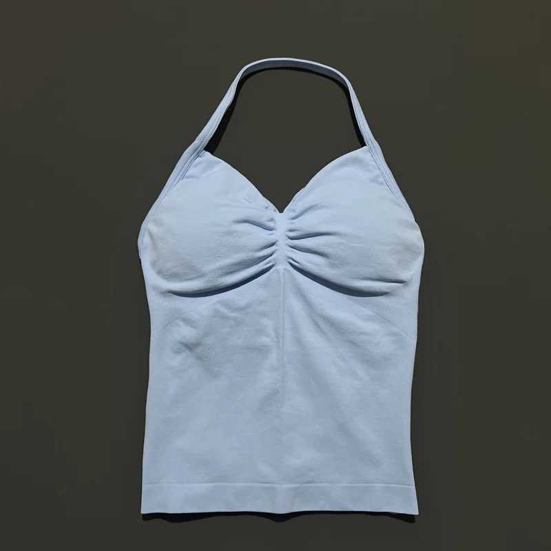 Longline Strappy Top Women Sports Bra Sleeveless Workout Crop Top Stretchy Fitness Activewear Breathable Vest Gym Tops Z250812