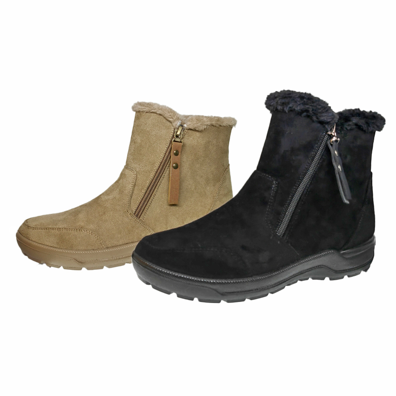 Women's Insulated Winter Boots with Faux Fur Liner and Convenient Zipper Entry