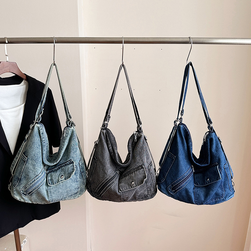 Denim for Women New Fashion High-End Crossbody Versatile Commuter Handbag Tote Bag