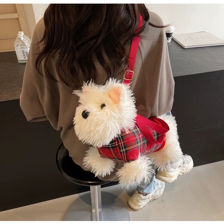 bag 2025 Autumn New Women s Shoulder Bag Cute Puppy Plush Toy Bag Cartoon Filled Doll women s Handbag Autumn New Designer Bag Women s Crossbody Bag