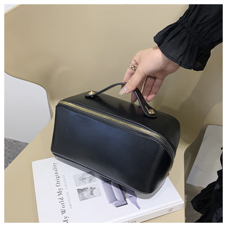 Trendy Portable Women's Handbag Large Capacity Multifunctional Toiletry Pillow Makeup Bag for Women