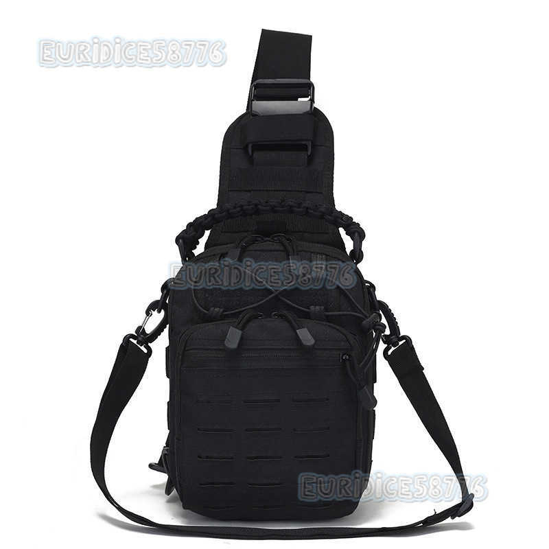 Okali New Chest Bag Outdoor Portable Cycling Bag Camouflage Outdoor Sports Small Chest Bag Laser Punch Bag H250811