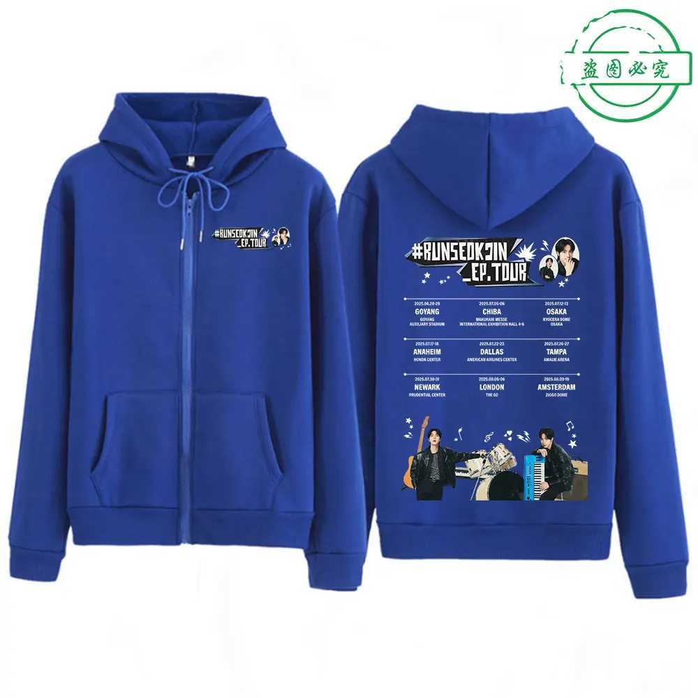 Kpop Korean Jin Runseokjin Ep Tour 2025 Zipper Hoodies Mens Women Clothing Pullovers Fashion Hip Hop Zip Up Sweatshirt Jackets X250812