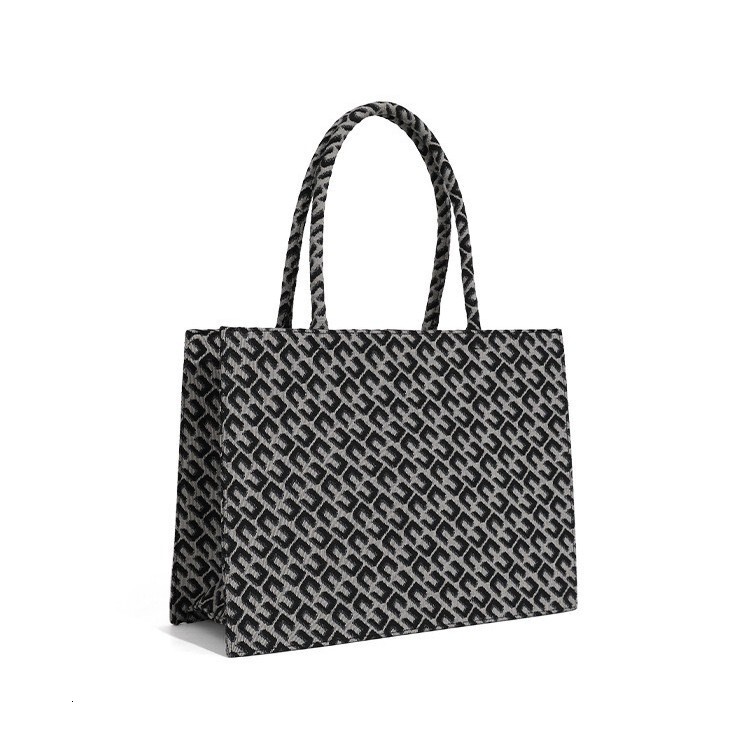 Canvas for Women Niche Jacquard Handbag Underarm Student Large Capacity Shoulder Tote Bag ddmymarket