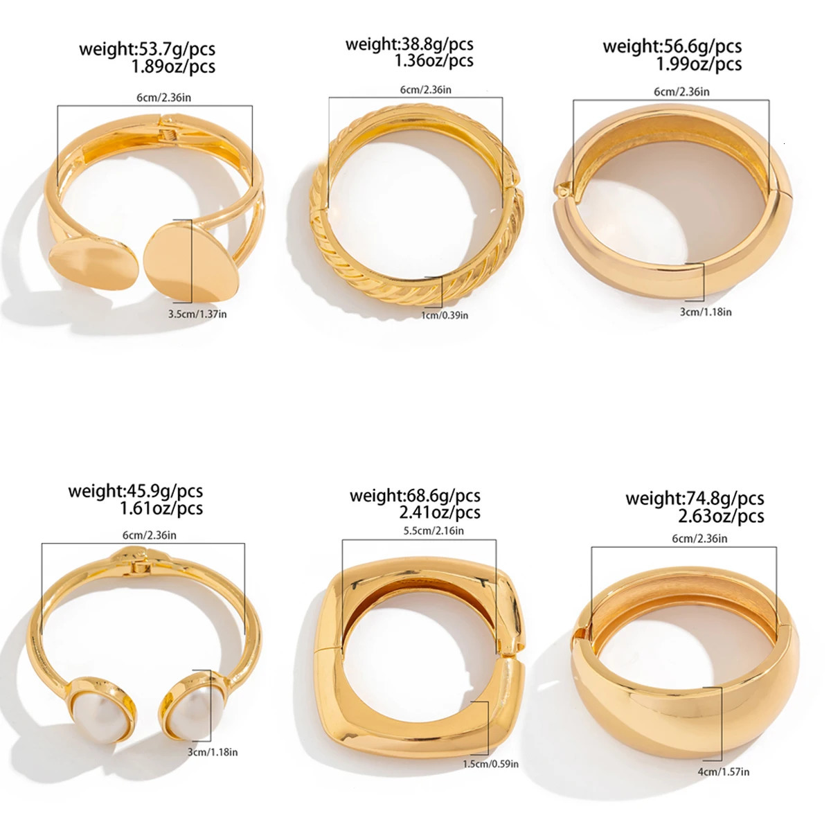 Salircon Exaggerated Punk Smooth Heavy Metal Bangle Bracelet for Women Trend Geometric Open Spring Bangle Party Jewelry Gift 250811