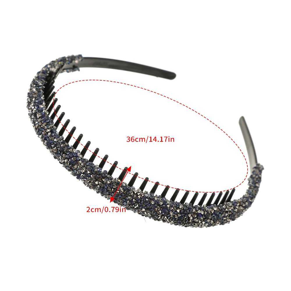 awaytr luxury non-slip rhinestone hair hoops bands wen tooth elastic bands for wen shiny hair hoops bezel accessories X250812