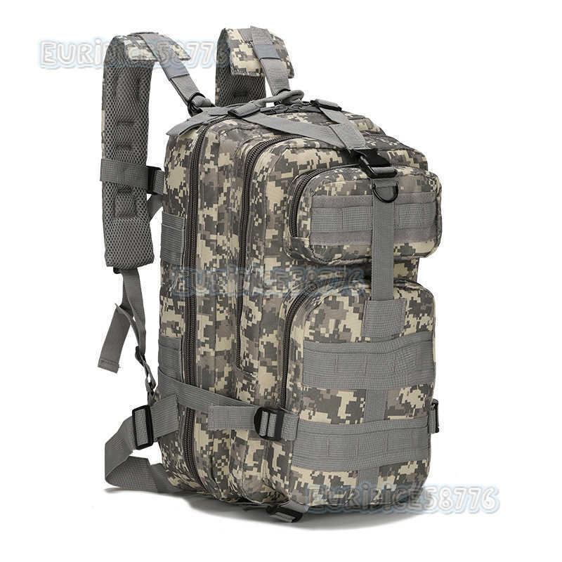 Military Enthusiast Tactical Bag Outdoor Sports Hiking Bag 30l Oxford Waterproof Camouflage 3p Backpack H250811