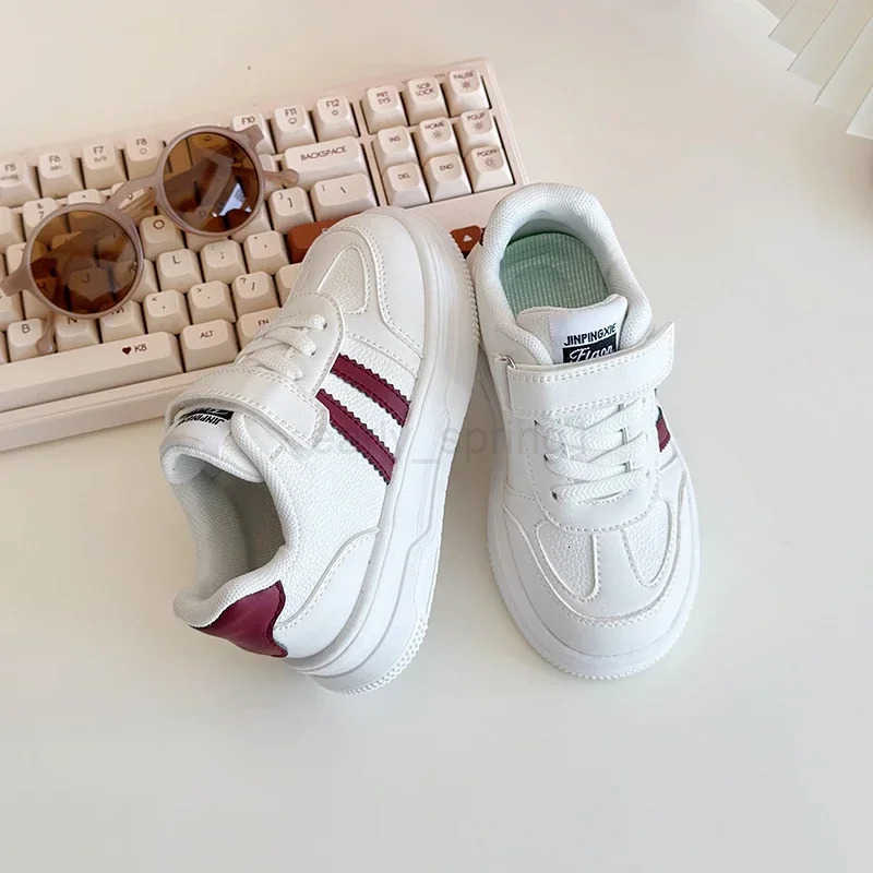 Kid Sneakers Silver Beige Non-Slip New Sneakers for Children Boy Fashion Casual Versatile Girls Running Sports Shoes Hook Loop T250812