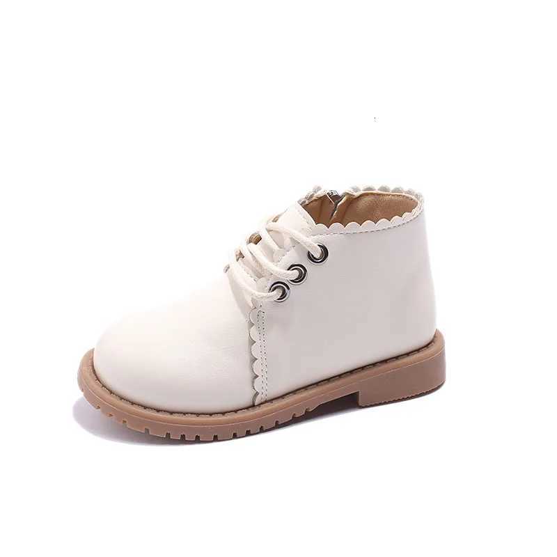 Autumn Winter New Kids Leather Shoes Girls Short Boots Single Fashion Children Girls Princess Shoes Trend J206 XJ250812
