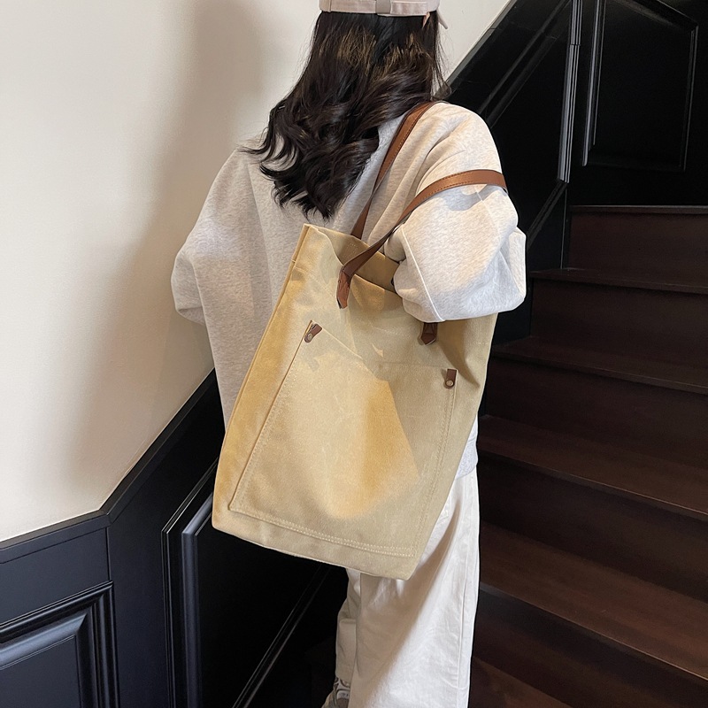 Canvas Women New Autumn and Winter Large Capacity Handbag Class Shoulder Crossbody Bag