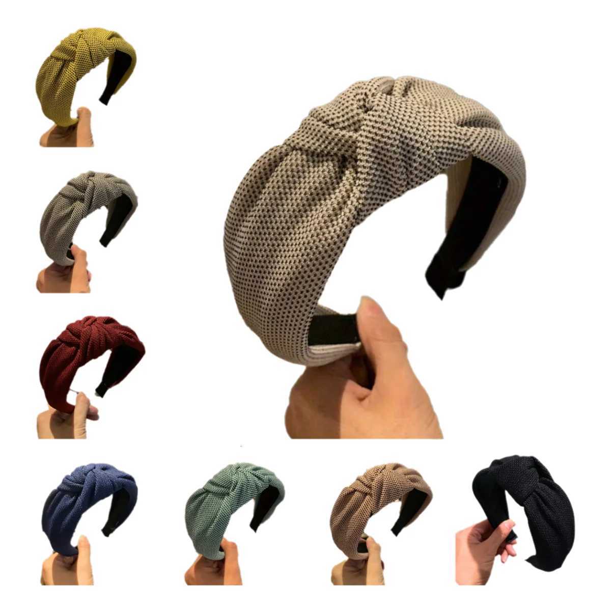 Knotes Retro Monochrome Band Wide Edged Wans Face Wash Hair Accessories Fashionable and Versatile Trendy Simple Wear X250812