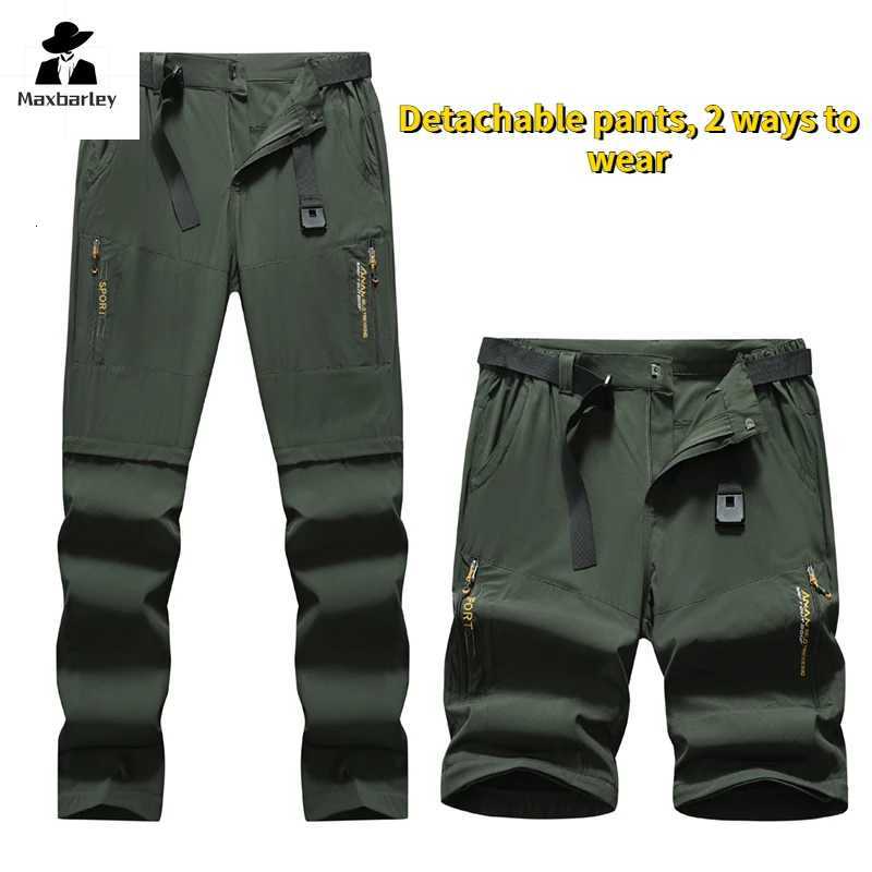 2024 Spring Cargo Pants Outdoor Stretch Lightweight Sports Pants Mens Detachable Two-section Quick-dry Camping Climber Pants X250812