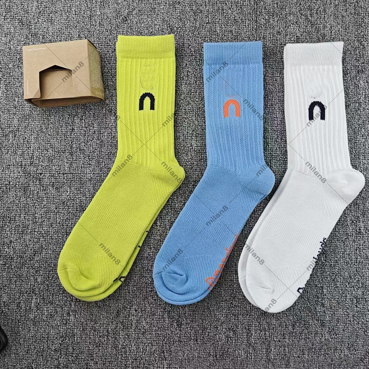 Mens socks sports socks designer socks oncloudd printed classic middle casual running socks