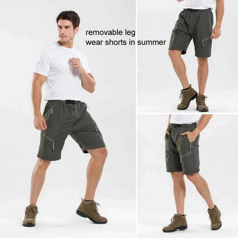 2023 Summer Sports Quick Dry Outdoor Hiking Fishing Running Camping Long Trouser Can Be Removed To Shorts Beach Trip Pants W250812