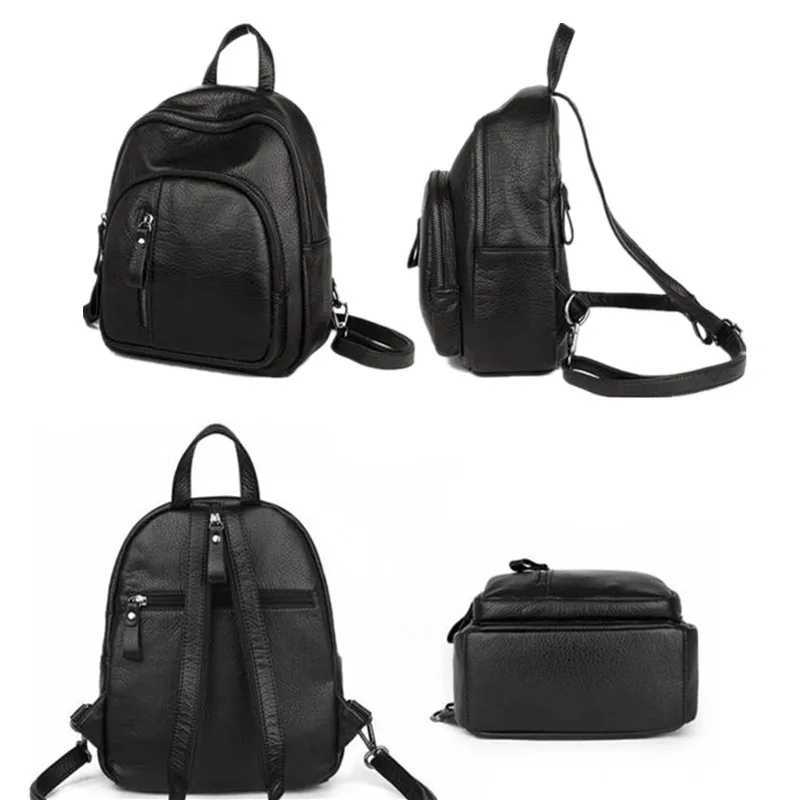 Anti-theft Soft PU Leather Backpack Women Vintage Shoulder Bag Ladies Mini Travel Backpack School Bags mochila feminina Y250811