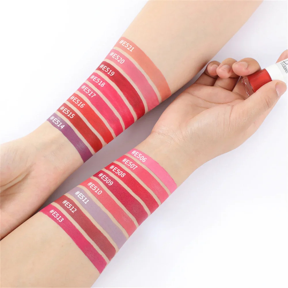 1PC Sexy Pink Womens Lipstick 16 Colors Lasting Waterproof Liquid Pencil Matte Liquid Lipsticks Makeups Non-Stick Cup Lip Gloss 250809