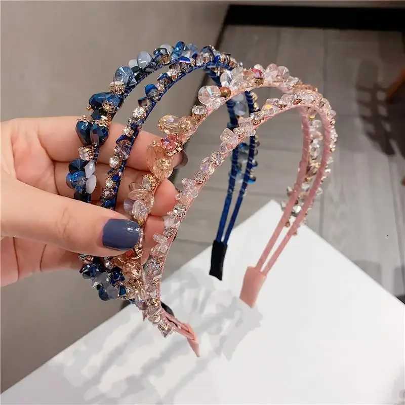 Handmade Bands Bling Crystal Metal Hairbands for Women Baroque Vintage Rhinestone Hair Jewelry Girls Hair Accessories X250812