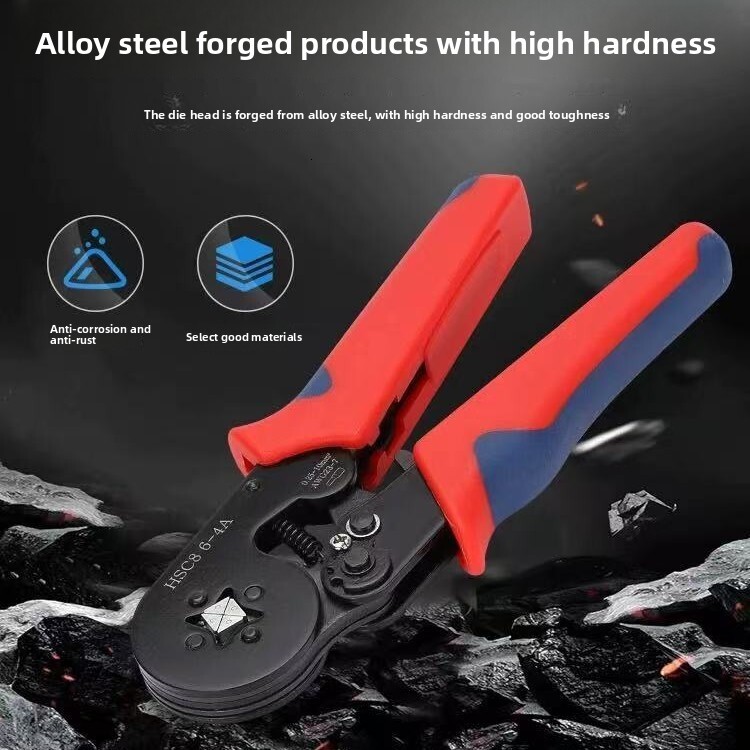 HSC8 6-4 VETE Tube Pliers Self-Adjusting Needle-Type Cold Crimping Terminal Quadrilateral Set