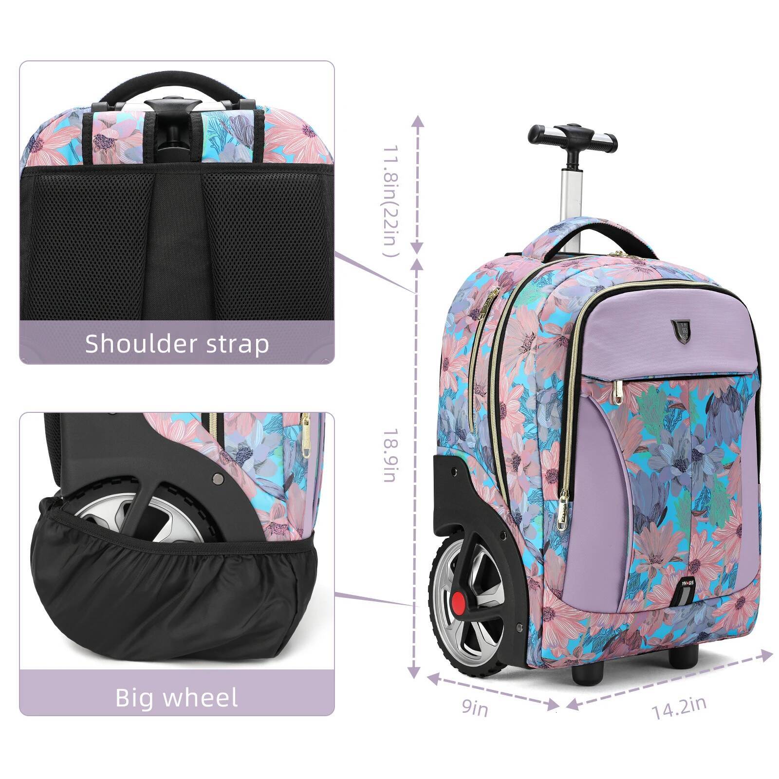 Suitcases Rolling Lage With Wheels Travel Large Capacity Trolley Bags Multifinonal Backpack Laptop Schoolbag high-quality