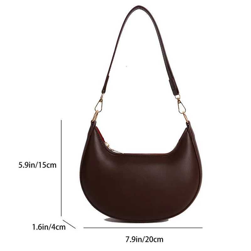 High-quality Texture Handbag French Elegant Shoulder Bags Light Simple Crescent Bags Solid Versatile Casual Underarm Bags Z250812