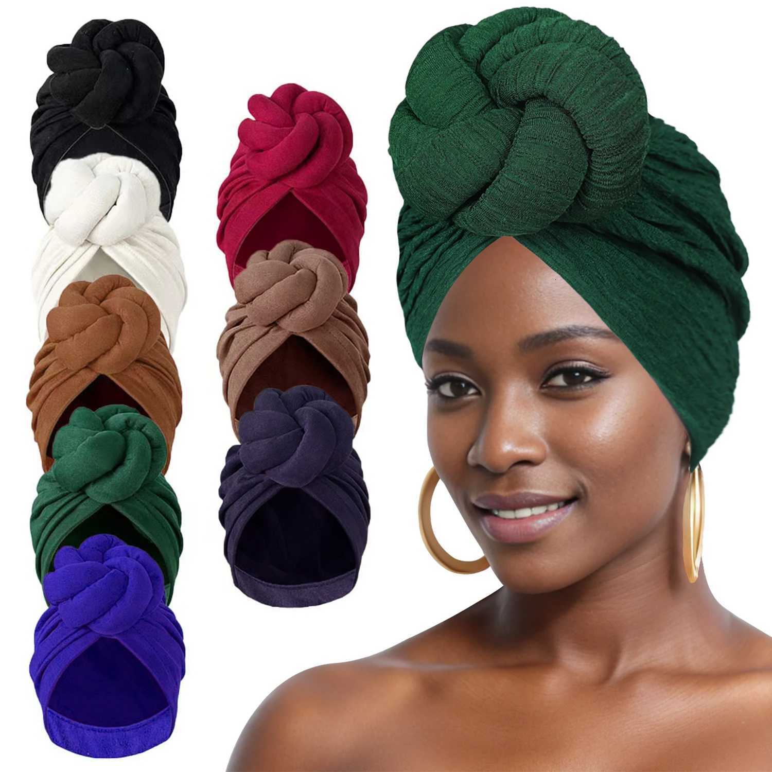 Womens Fashion Turbans New Bubble Cloth Large Plate Flower Elastic Leisure Comfortable and Breathable Daily Hat Headband Hat XJ250812