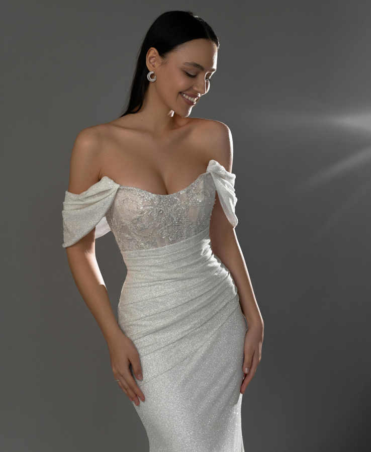 Chic and Elegant Women Dresses Off-Shoulder Sequin Mermaid Split Night Formal Gowns For Party Customized