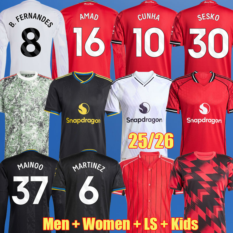 4XL 25 26 AMAD CUNHA UGARTE MOUNT MAGUIRE soccer jerseys 2025 2026 SANCHO Fernandes ANTONY MAINOO CASEMIRO CASEMIRO DE LIGT football shirt man women kids kit
