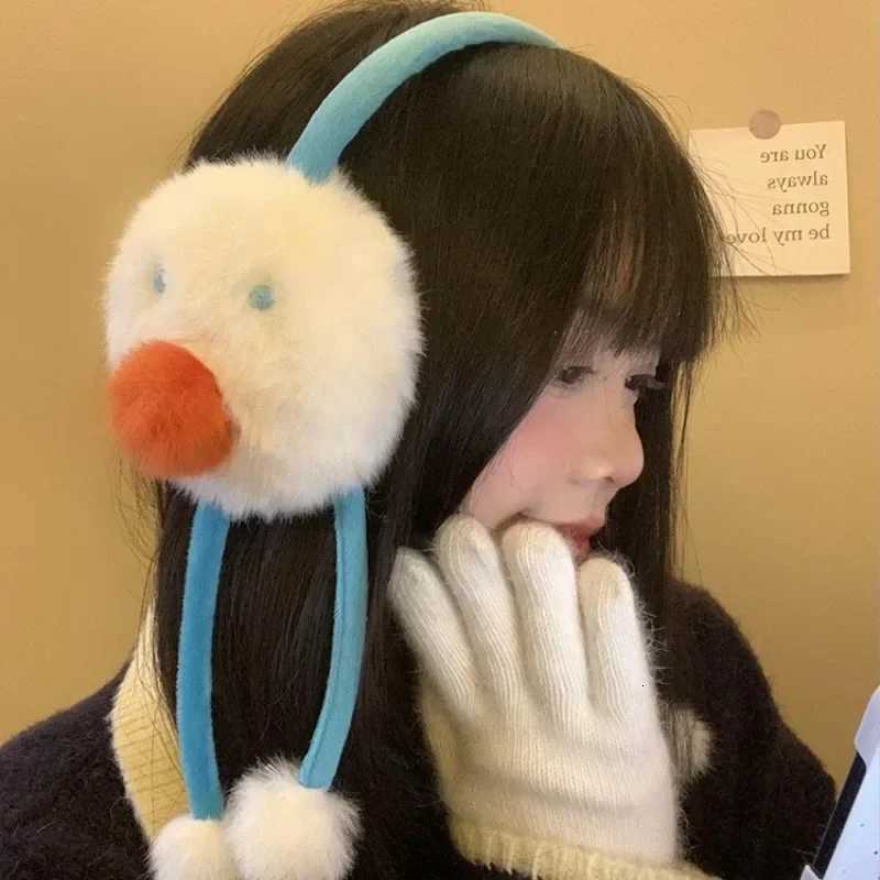 Cute Snowman Fluffy Earmuffs Kawaii Plush Earplugs Cold Protection Women Ear Covers Keep Warm Cycling Anti-freezing Accessories XJ250812