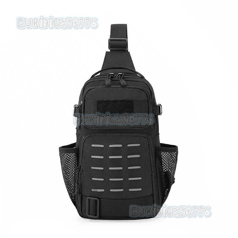 Camouflage Chest Bag for Men Outdoor Travel Single Shoulder Crossbody Bag Sports Cycling Bag Tactical Slingshot Small Backpack Multifunctional H250811