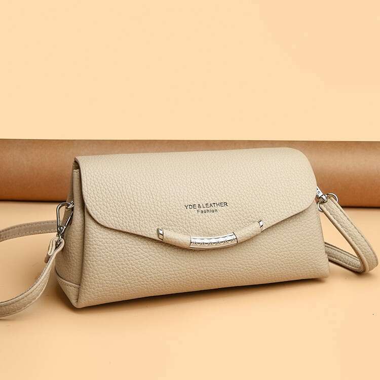 2025 Summer New Fashion Versatile Soft Leather Single Shoulder Crossbody Large Capacity Middle-aged Mom Bag