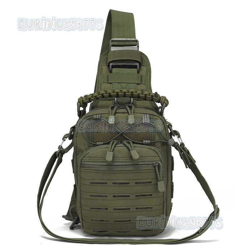 Okali New Chest Bag Outdoor Portable Cycling Bag Camouflage Outdoor Sports Small Chest Bag Laser Punch Bag H250811