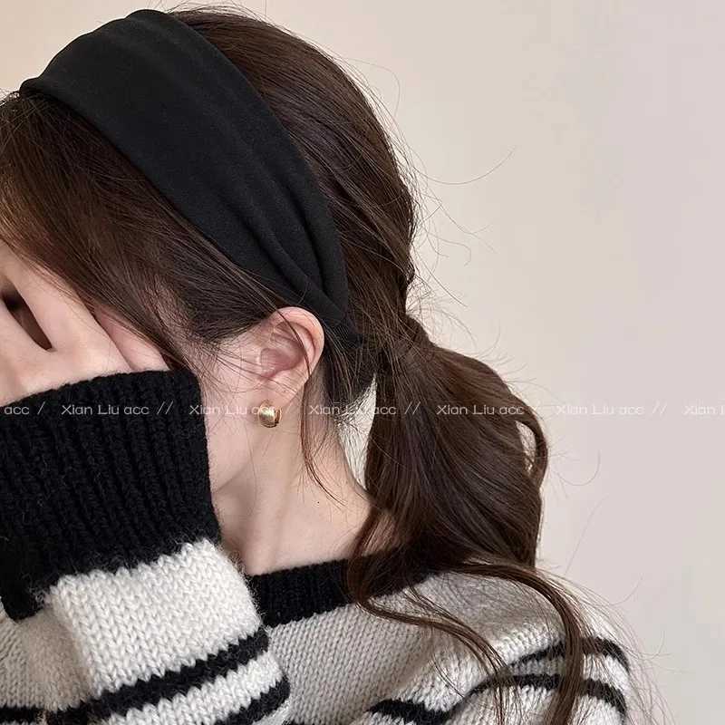 Vintage Solid Soft Cotton Hairband For Women Girls Sweet Hair Ornament Band Hair Hoop Hair Band Fashion Hair Accessories X250812