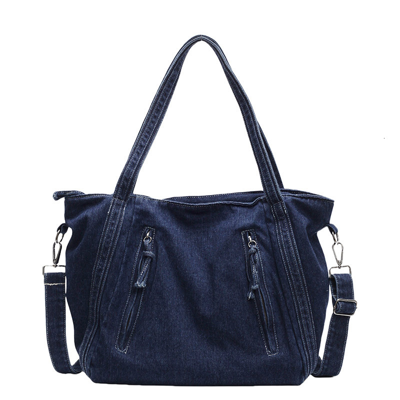 Denim for Women New Fashion Versatile Commuting Large Capacity Handheld Shoulder Tote Bag