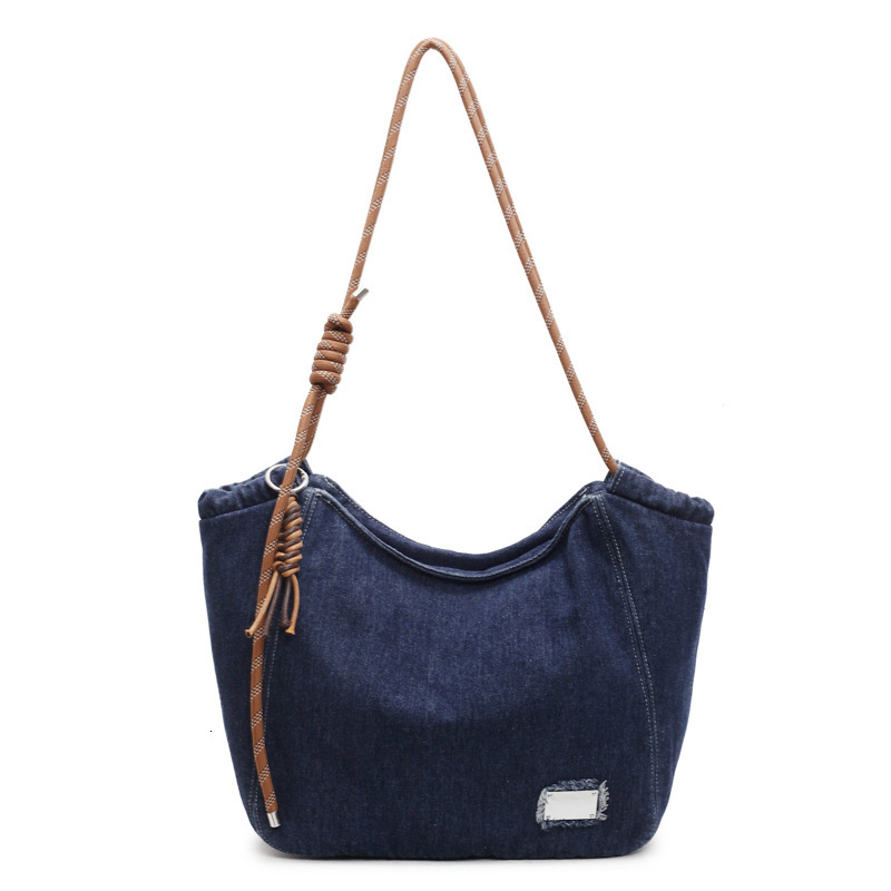 Denim for Women New Korean Style Casual Fashion Dumpling Trendy Large Capacity Single Shoulder Crossbody Bag