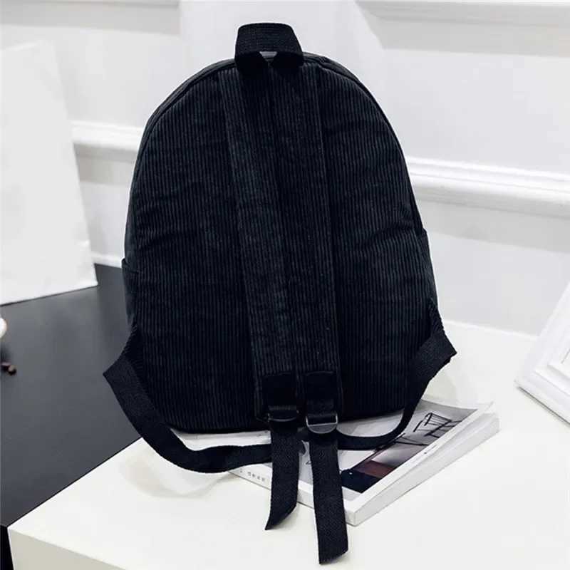 Style Soft Fabric Backpack Female Corduroy Design School backpacks For Teenage Striped Women Velvet Screen mochilas Y250811