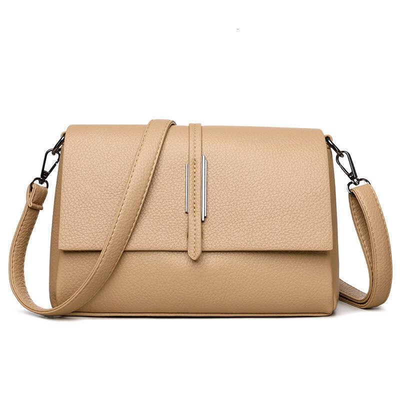 Soft Leather Casual Shoulder Spring Summer New Niche Design Crossbody Large Capacity Fashion Simple Small Square Bag