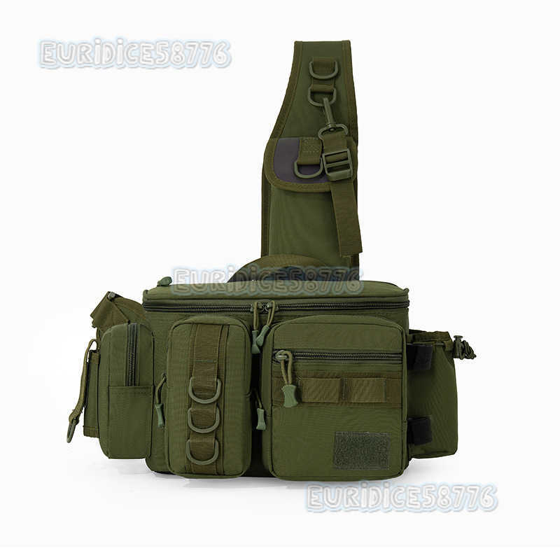 New Multifunctional Lure Bag Crossbody Fishing Bag Outdoor Sports Rod Storage Hiking Waist Bag H250811