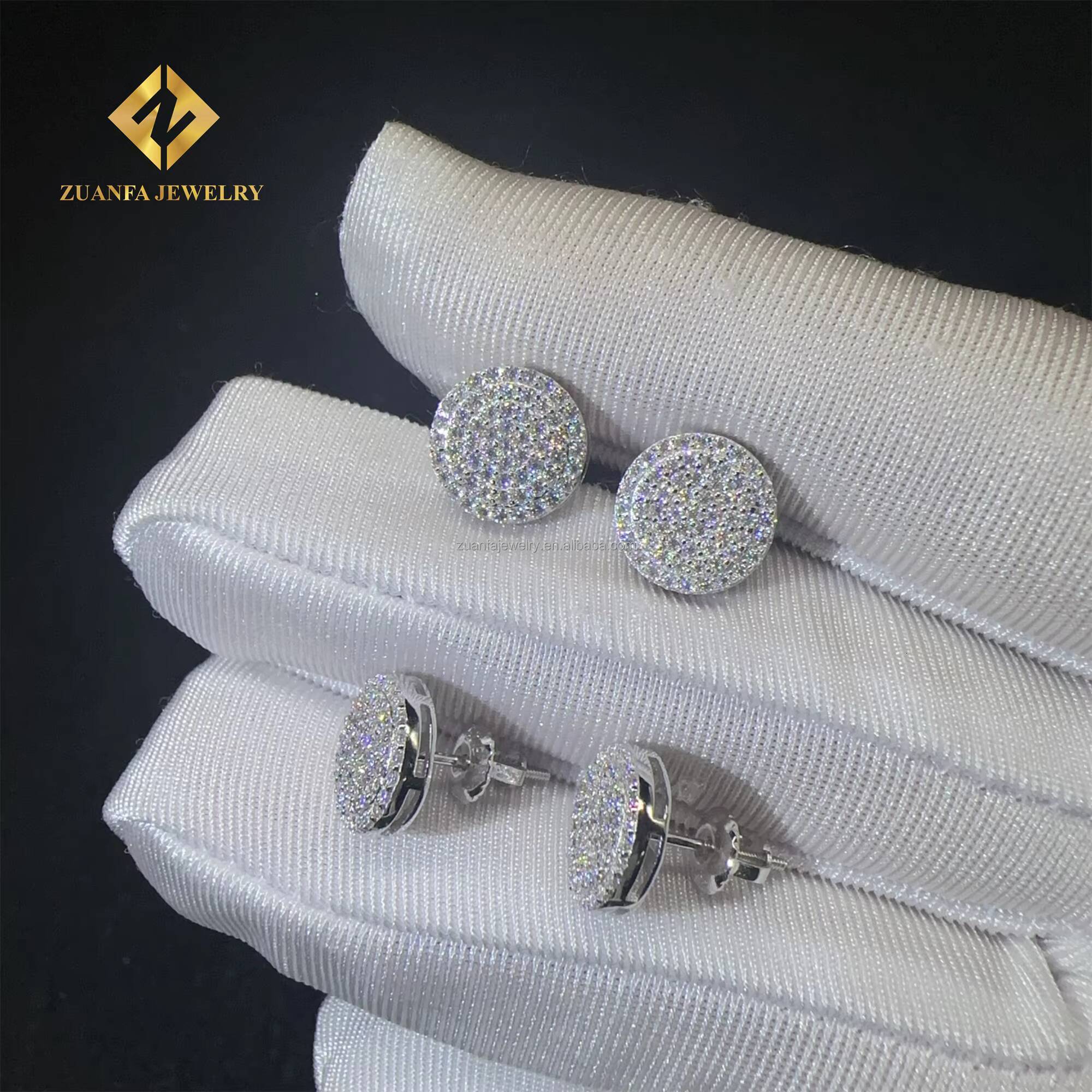 Best Selling Pass Diamond Tester GRA Certificates Screw Back Iced Out Earring Man VVS Moissanite Diamond Hip Hop Earring Man