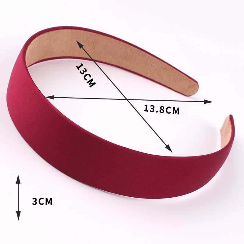 3/set Matte Satin Bands DIY Basic Hair Hoop for Women Colorful Wide Non-Slip Bands Hair Accessories X250812