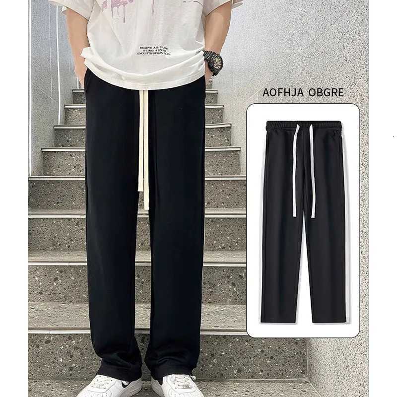 American Striped Pants Boys Summer 2024 New Trend All Straight Leg Loose Sweatpants Sports Leisure Wide-Leg Pants W250812