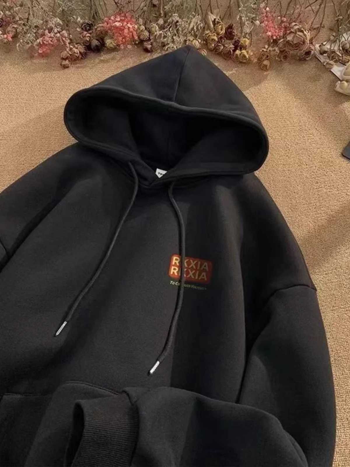 American hoodie mens hooded autumn 2025 new trendy loose couple jacket Y250811