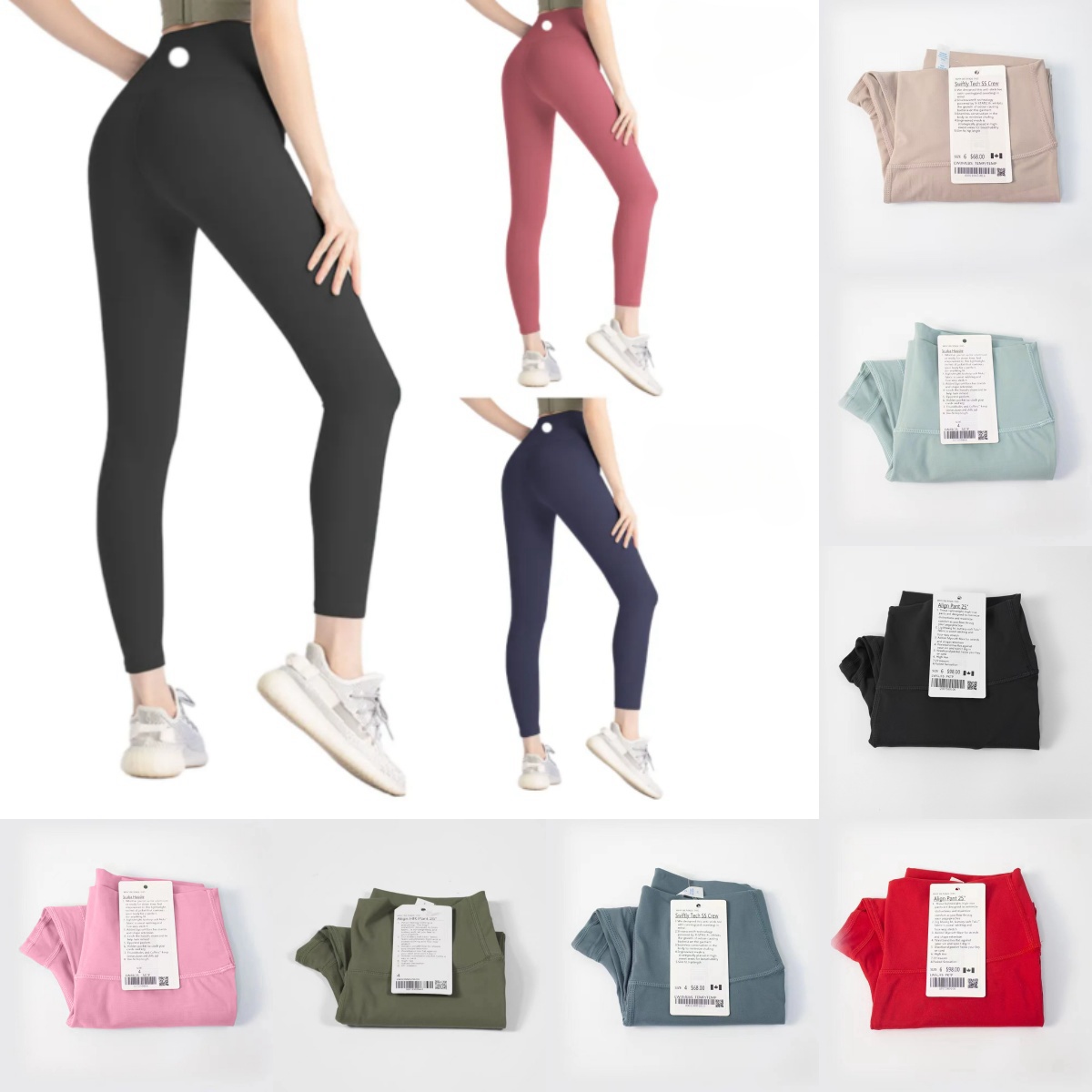 2025 5A Yoga align leggings Women pants Outfits Sports yoga Fashion Ladies Exercise Fitness Wear Girls Running Ninth Luluity Lemonitys leggings Pants yoga Pant