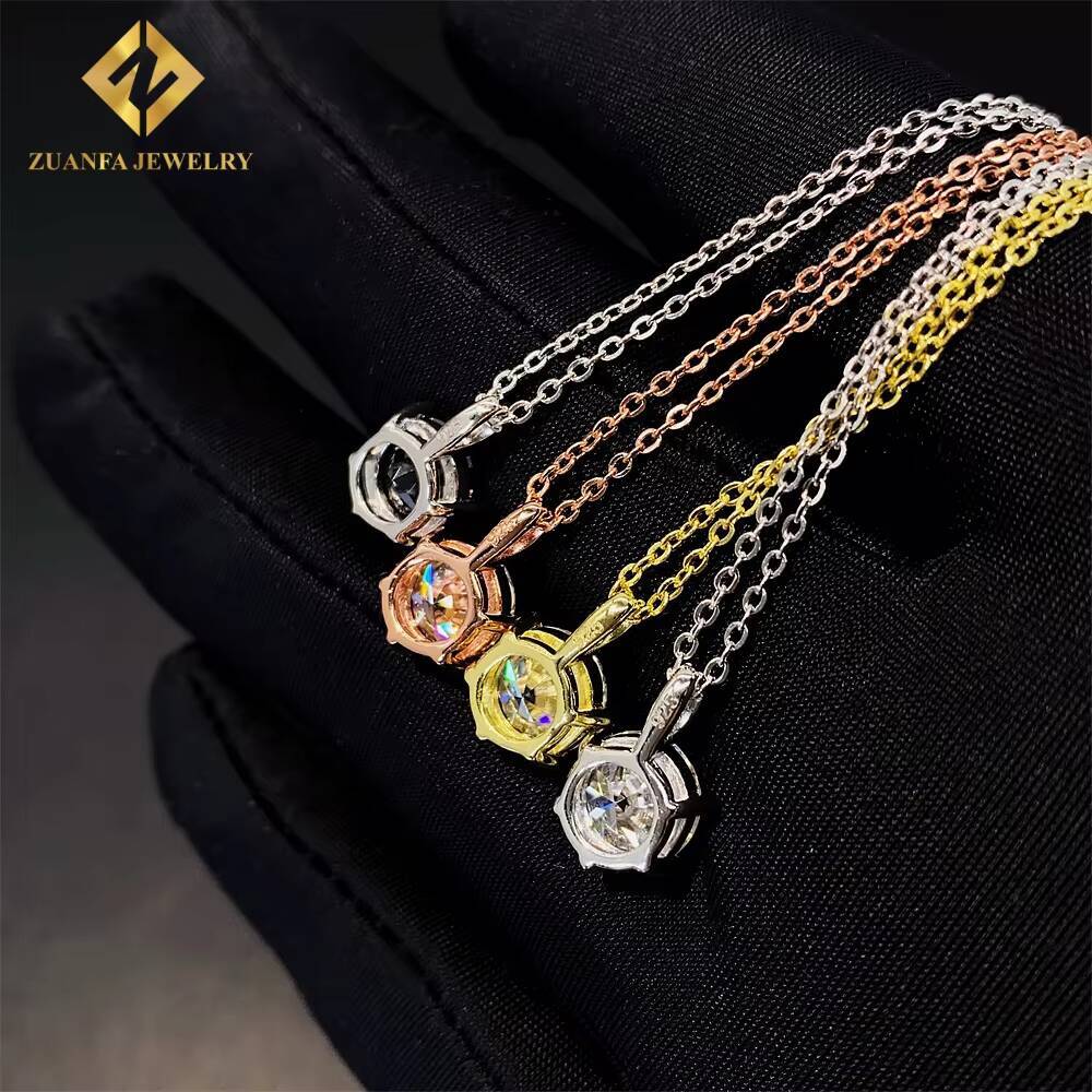 7.5mm Diamond 925 Sterling Silver VVS D Moissanite 6Prongs Ear Studs Pendant Necklace Men Women Jewelry Hip Hop Stud Earrings